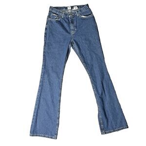 Vtg 90s Calvin Klein Jeans Size 16 Bootcut Double Stone Wash Blue Denim Y2k